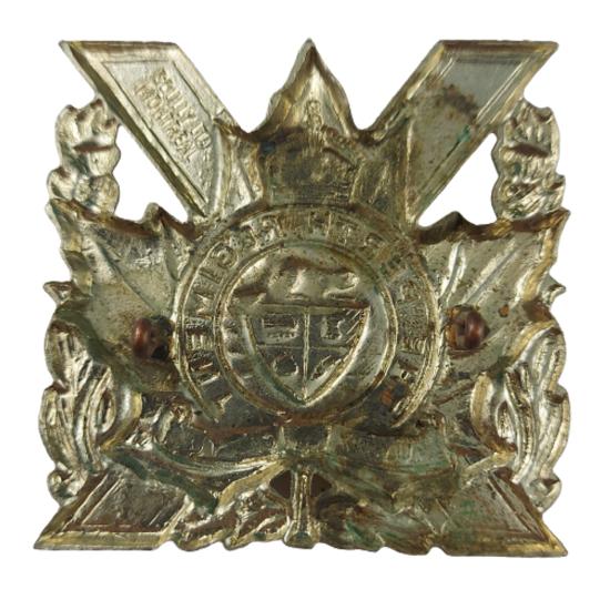 Post-WW2 Canadian Perth Regiment 1948 Pattern Cap Badge