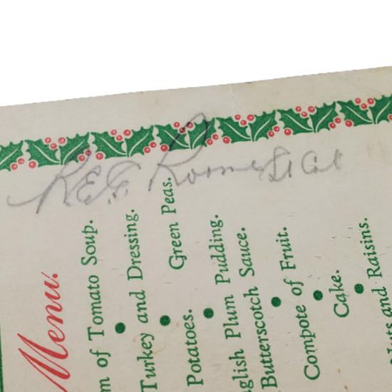 WW2 Canadian RCA 5th Canadian Field Regiment Christmas Card And Menu 1940