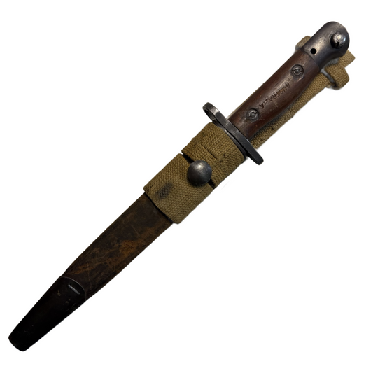 WW2 Australian Owen M.G. Bayonet Scabbard And Frog 1942