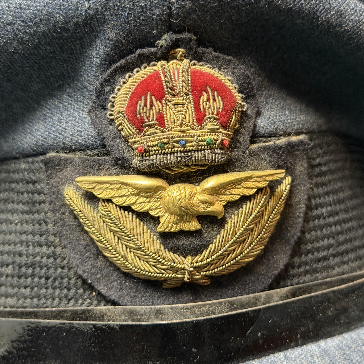 WW2 Canadian British RCAF RAF Flight Officers Visor Cap