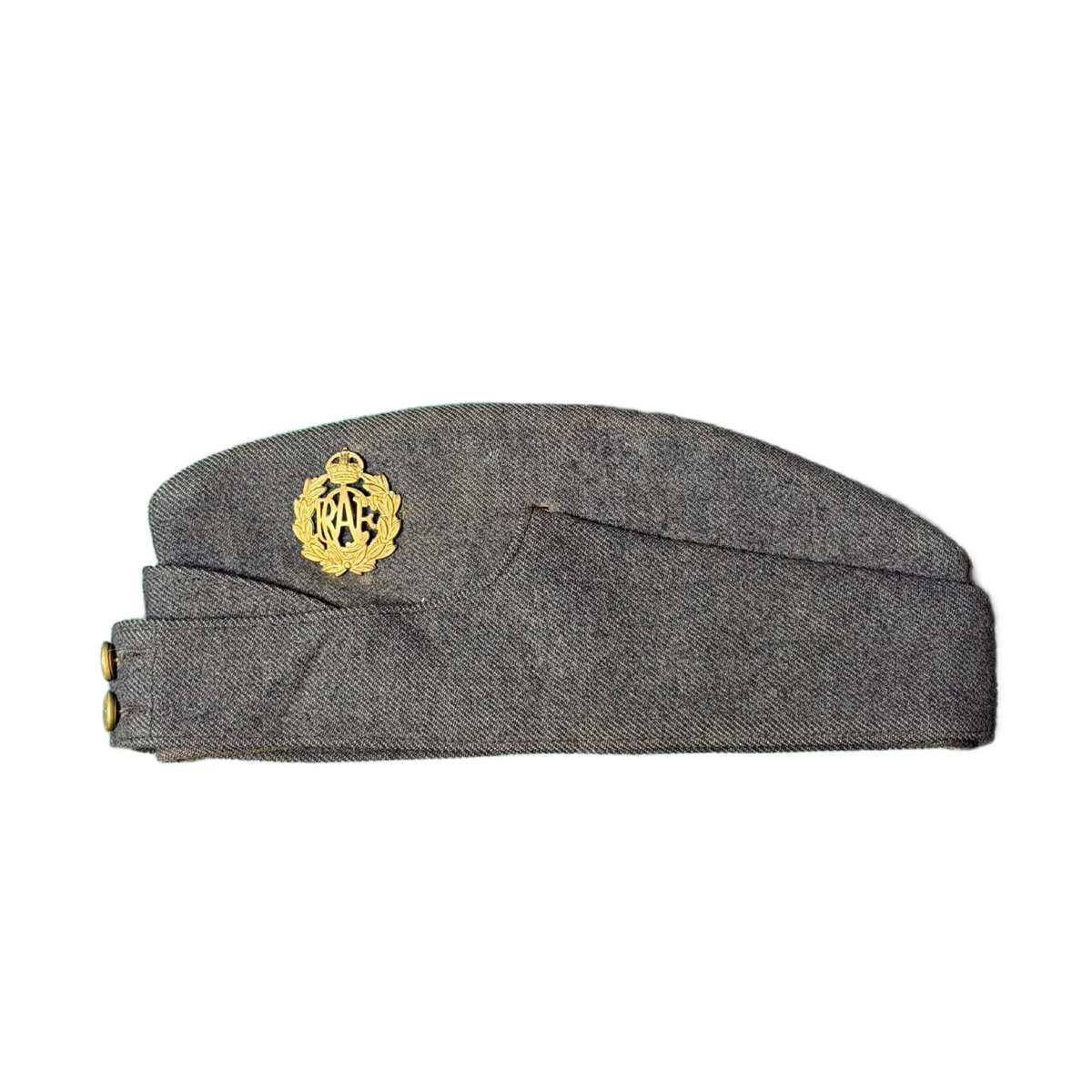 WW2 Canadian RCAF Other Ranks Wedge Cap With Badge And Service Number