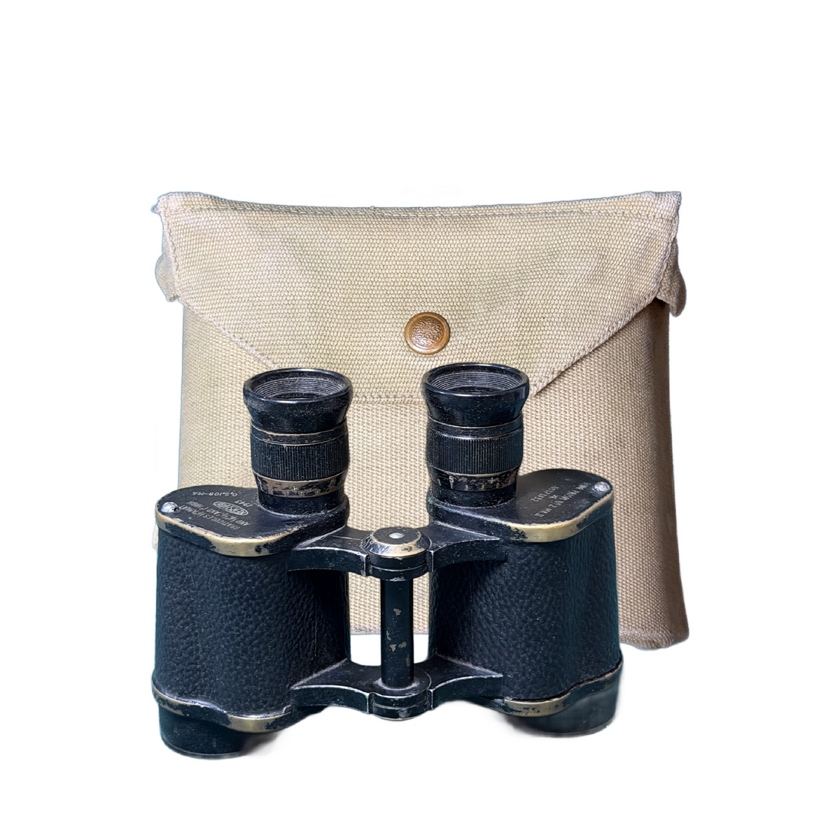 WW2 Canadian No.2 Mk.II Field Binoculars In Canadian Case 1943