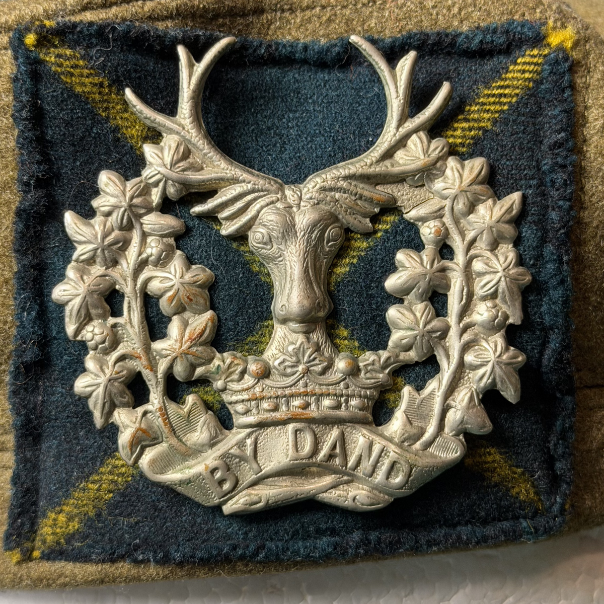 WW2 British Gordon Highlanders Tam O'Shanter With Badge
