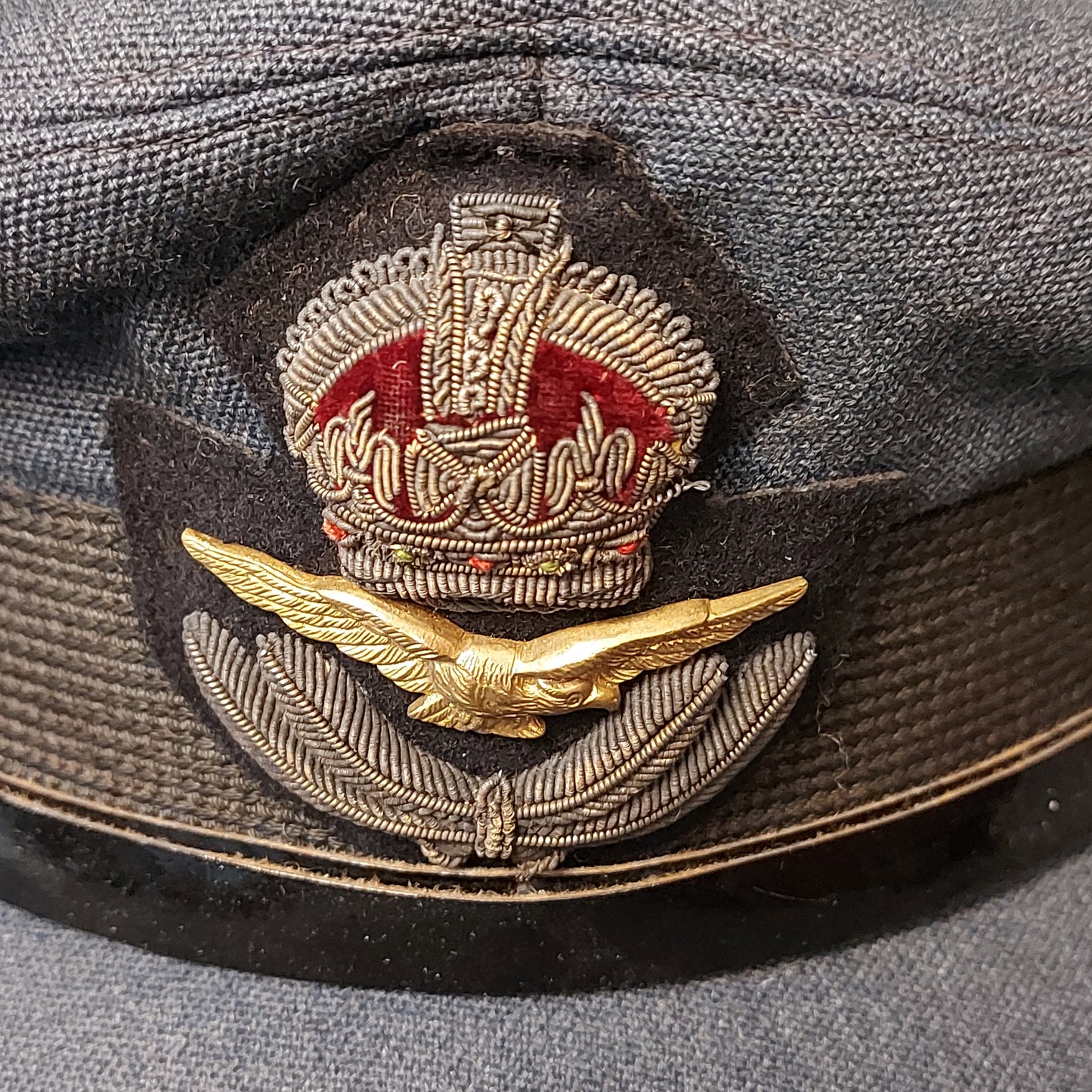 WW2 Canadian British RCAF RAF Flight Officer's Visor Cap
