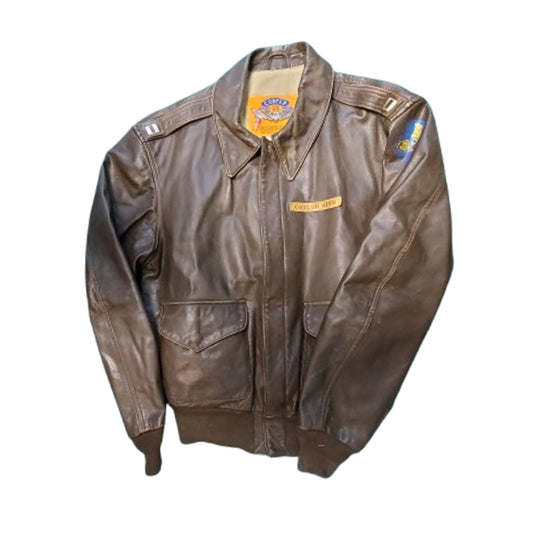 Post-WW2 United States Cooper A-2 Commemorative Leather Flight Jacket