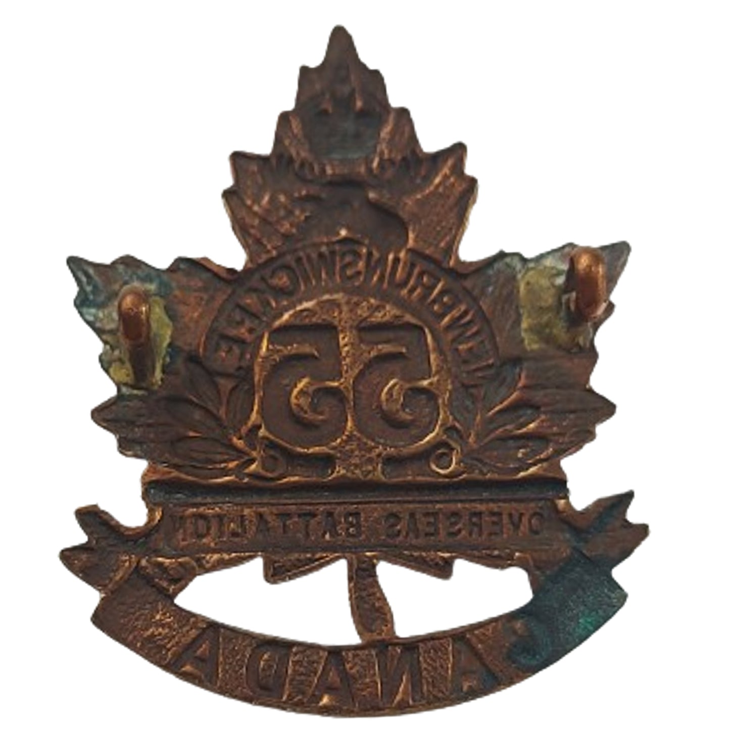 WW1 Canadian 55th Battalion Cap Badge -New Brunswick And P.E.I.