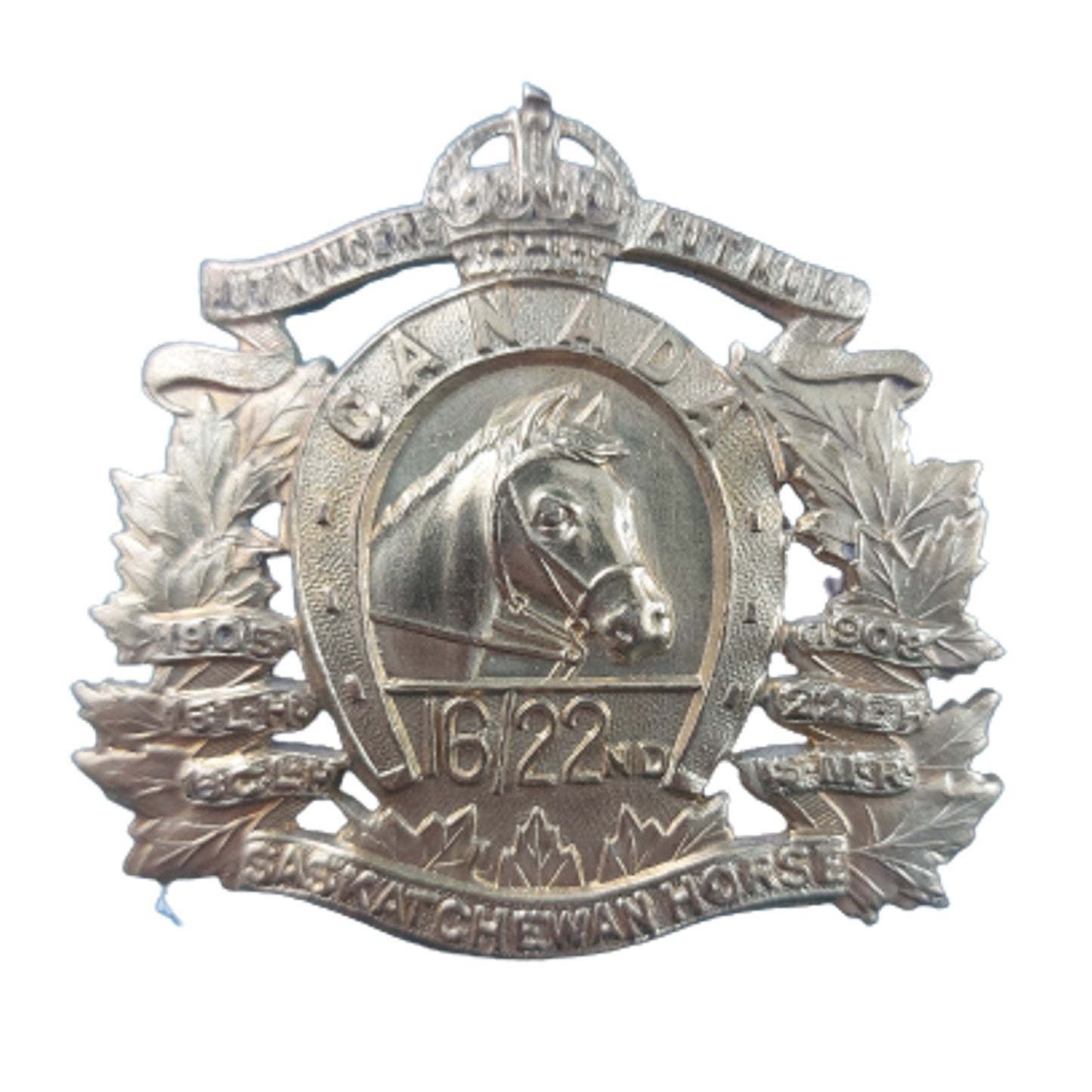 WW2 Canadian 16/22 Saskatchewan Horse Cap Badge