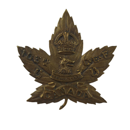 WW1 Canadian 103rd Battalion  Cap Badge -Victoria, B.C.