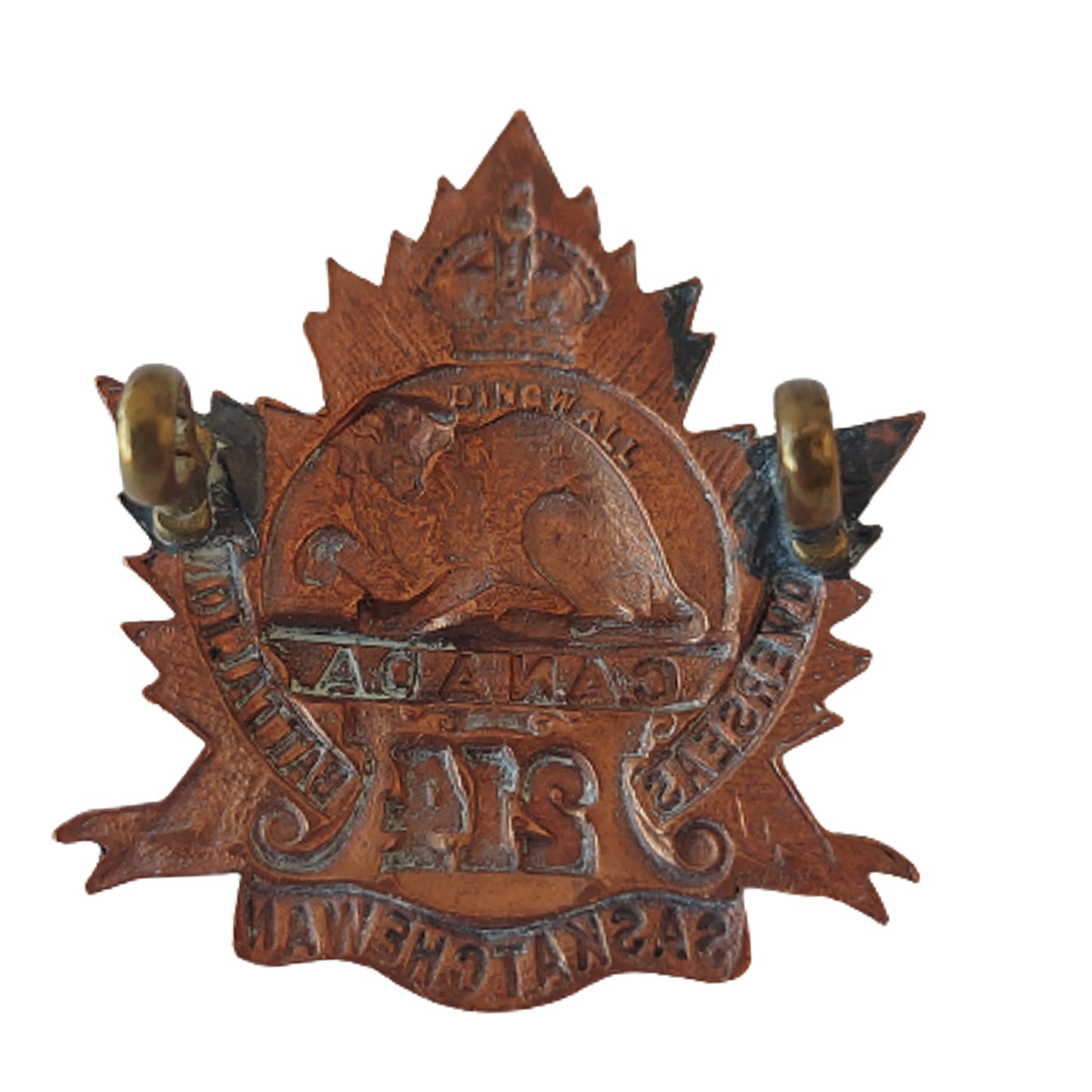 WW1 Canadian 214th Battalion Collar Badge -Wadena Saskatchewan -Dingwall