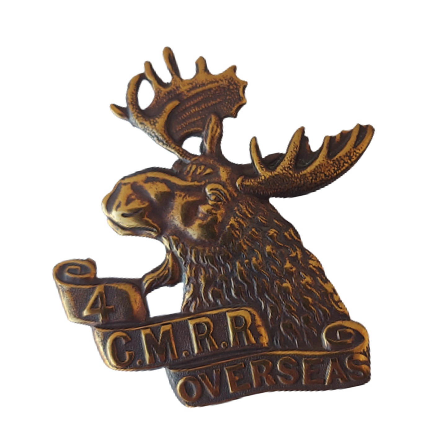 WW1 4th CMR Canadian Mounted Rifles Cap Badge