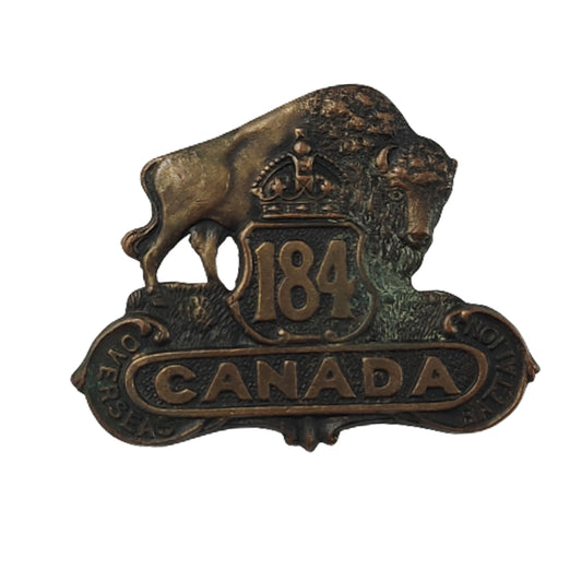 WW1 Canadian 184th Battalion Cap Badge -Lisgar Manitoba