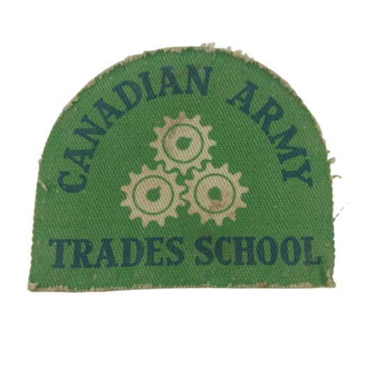 WW2 Canadian Army Trades School Printed Canvas Uniform Insignia