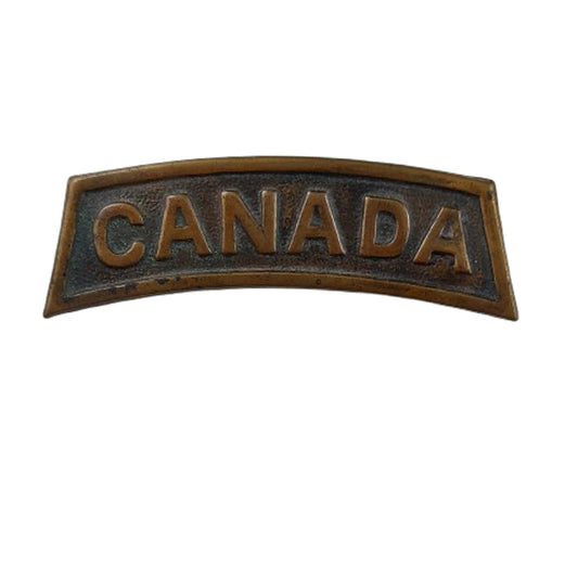 WW1 Canadian CANADA Metal Shoulder Title Roden Brothers 1916