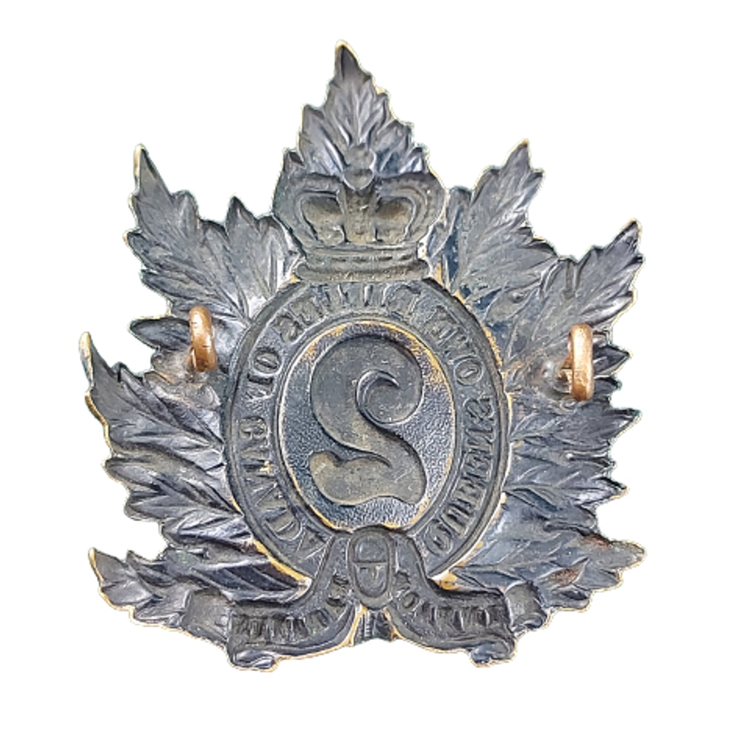 Pre-WW1 Canadian Militia Queen's Own Rifles Of Canada Helmet Plate