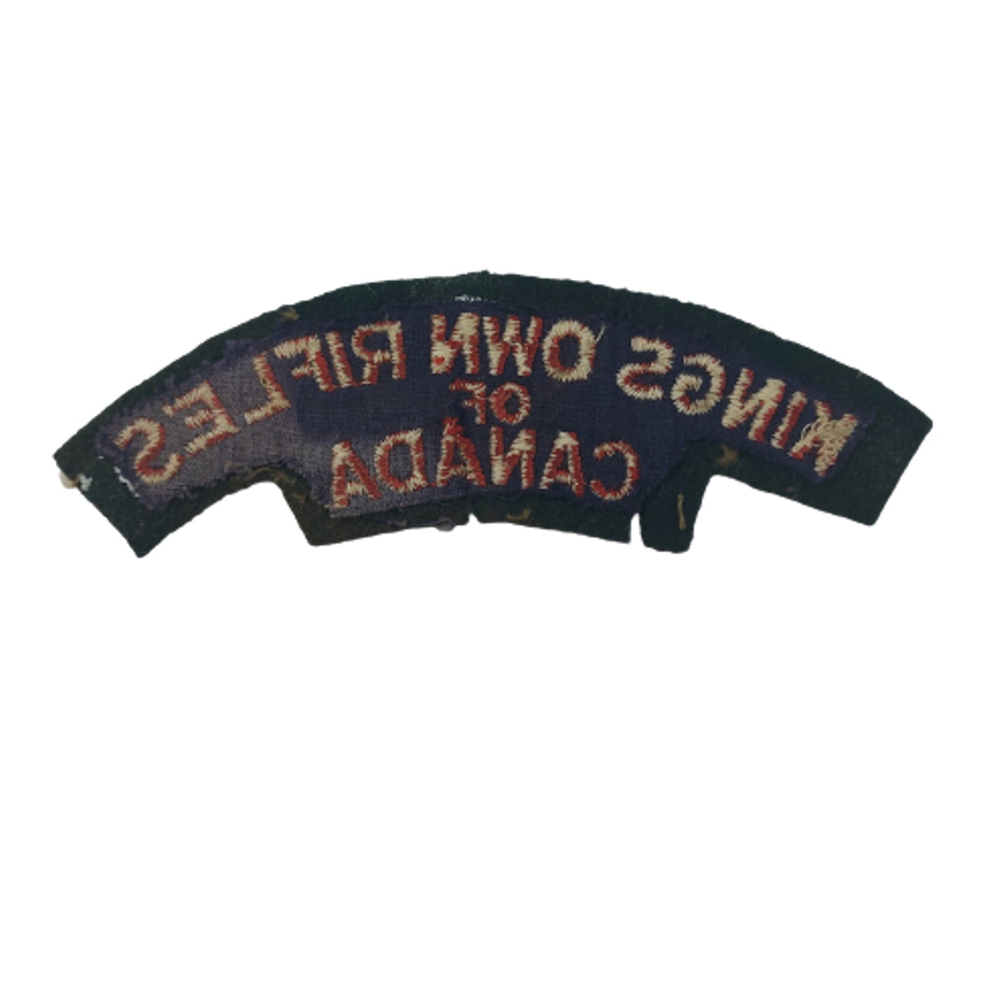 WW2 King's Own Rifles Of Canada Cloth Shoulder Title