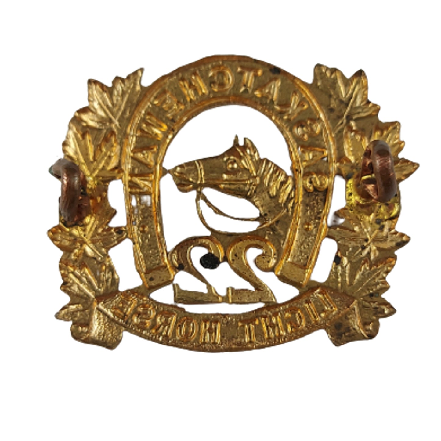 Pre-WW1 Canadian Saskatchewan Light Horse Collar Badge