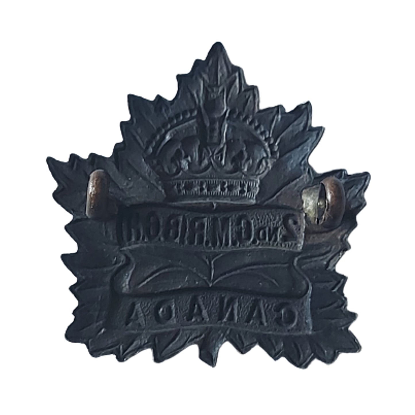 WW1 CEF Canadian 2nd CMR Canadian Mounted Rifles Cap Badge