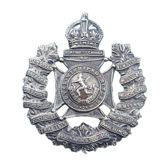 WW2 Canadian Royal Winnipeg Rifles Officer's Cap Badge