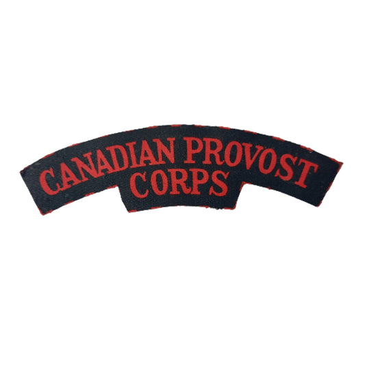 WW2 Canadian Provost Corps Printed Canvas Shoulder Title