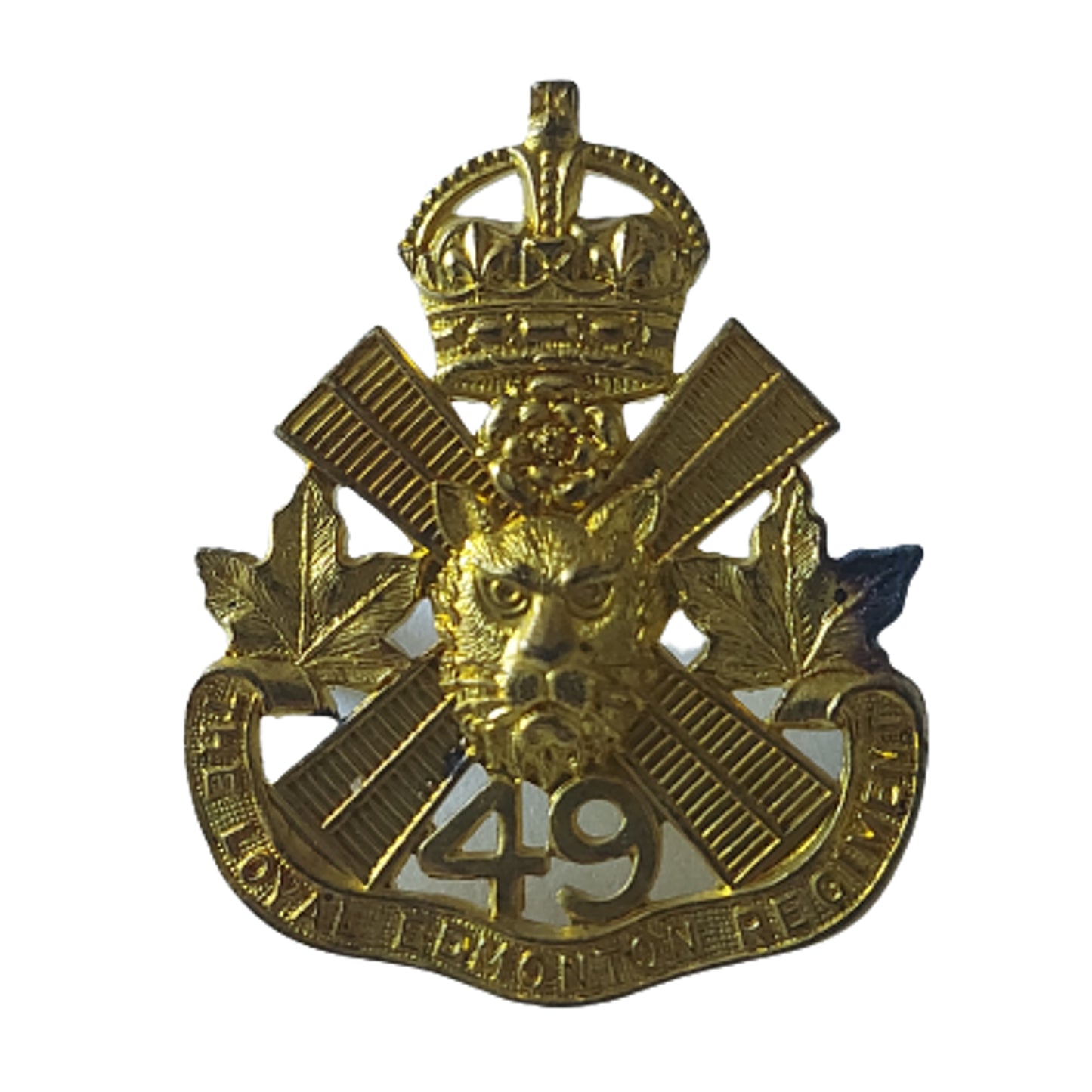 WW2 Canadian 49th Loyal Edmonton Regiment Cap Badge