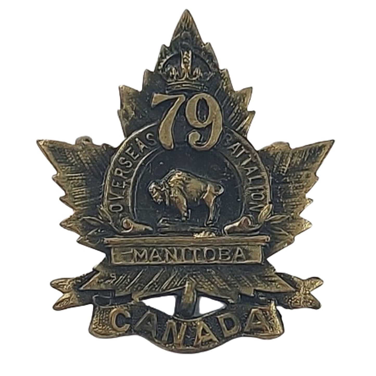 WW1 Canadian 79th Battalion Collar Badge -Brandon Manitoba