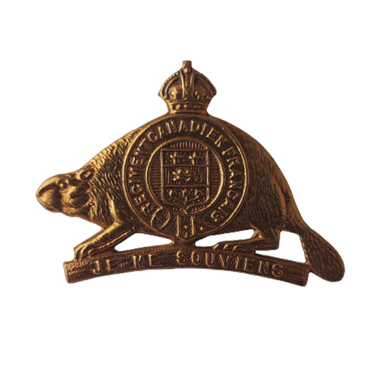 WW1 Canadian R22R Royal 22nd Regiment Collar Badge