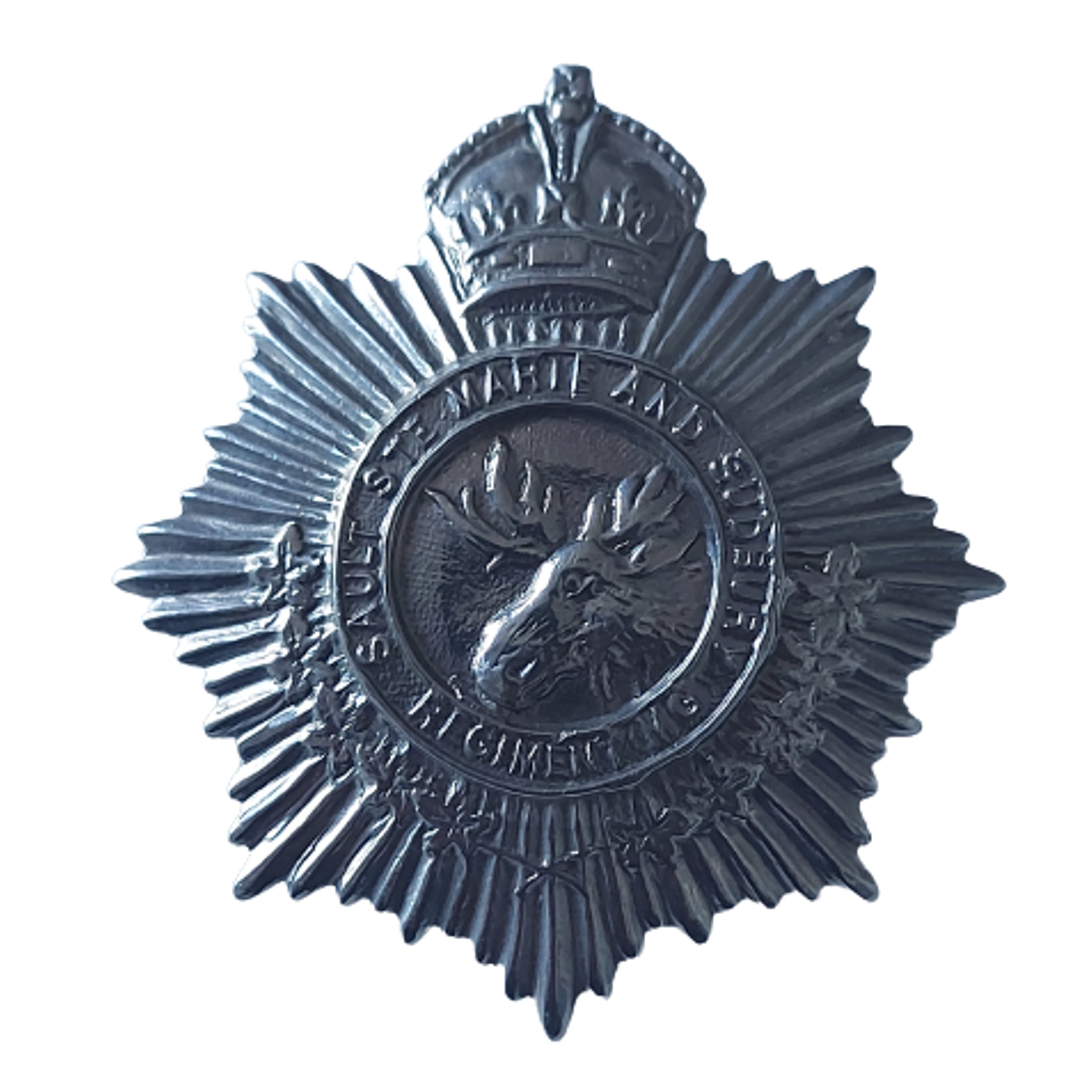 WW2 Canadian Sault Ste Marie and Sudbury Regiment Machine Gun Cap Badg ...