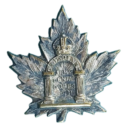 WW1 CADC Canadian Army Dental Corps Officer's Collar Badge