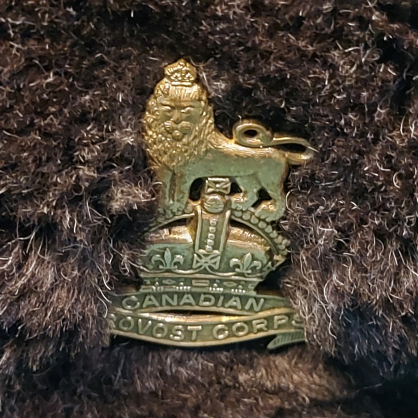 WW2 Canadian Provost Corps Winter Cap With Badge