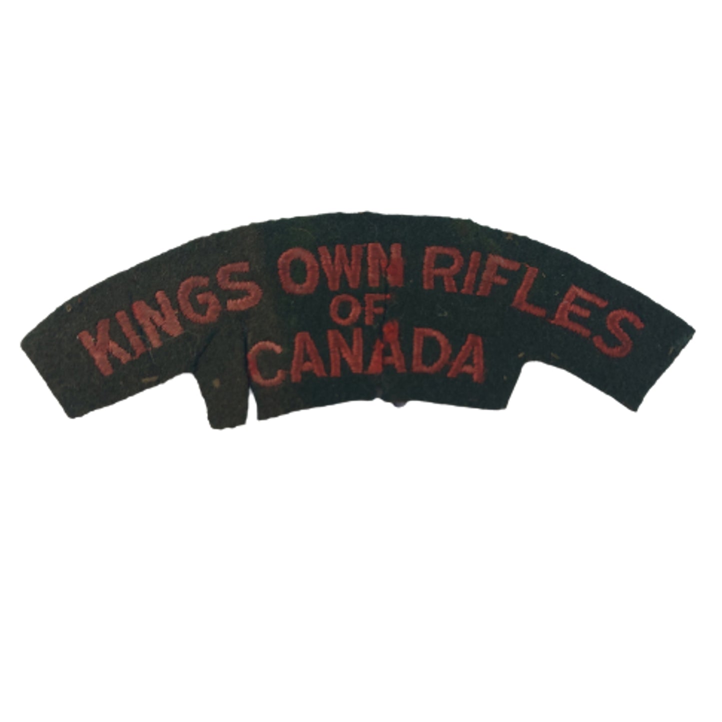 WW2 King's Own Rifles Of Canada Cloth Shoulder Title