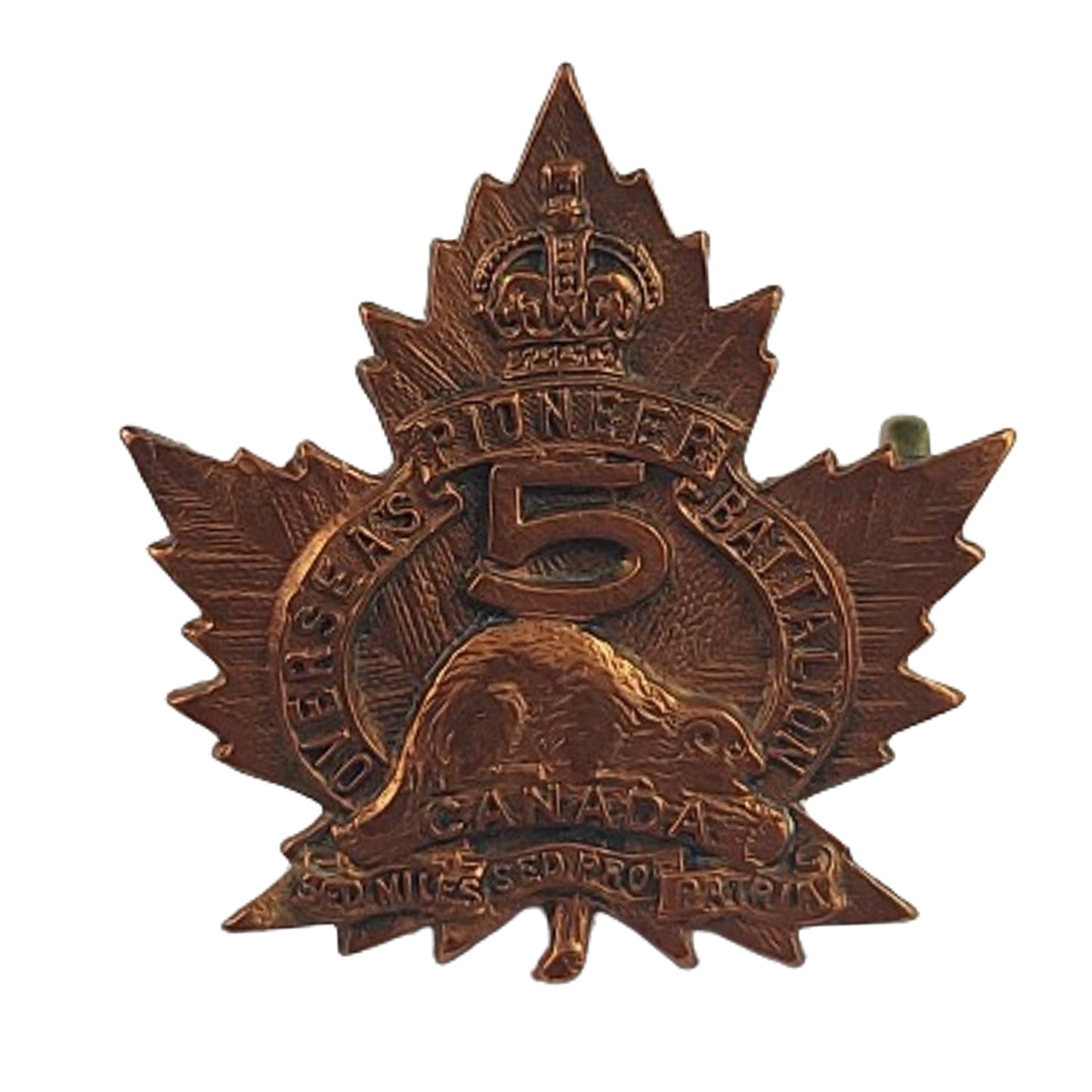 WW1 Canadian CEF 5th Pioneers Collar Badge