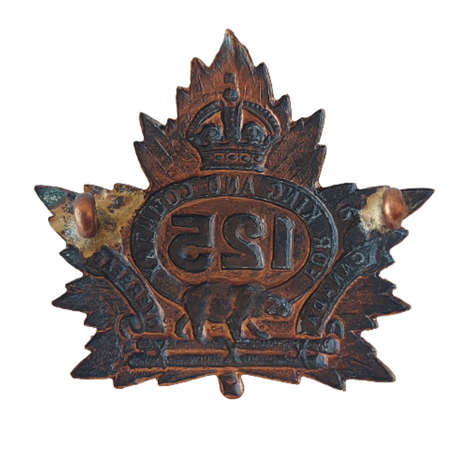 WW1 Canadian 125th Battalion Cap Badge -Brantford Ontario