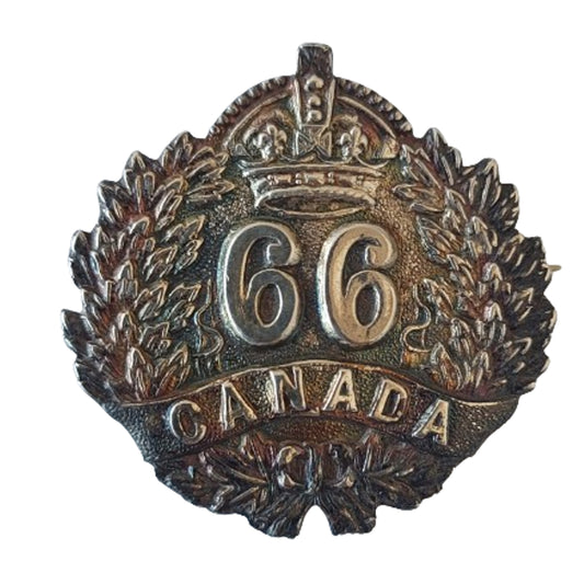 WW1 Canadian Sterling Silver 66th Battalion Sweetheart Badge -Edmonton Alberta -Jackson Brothers