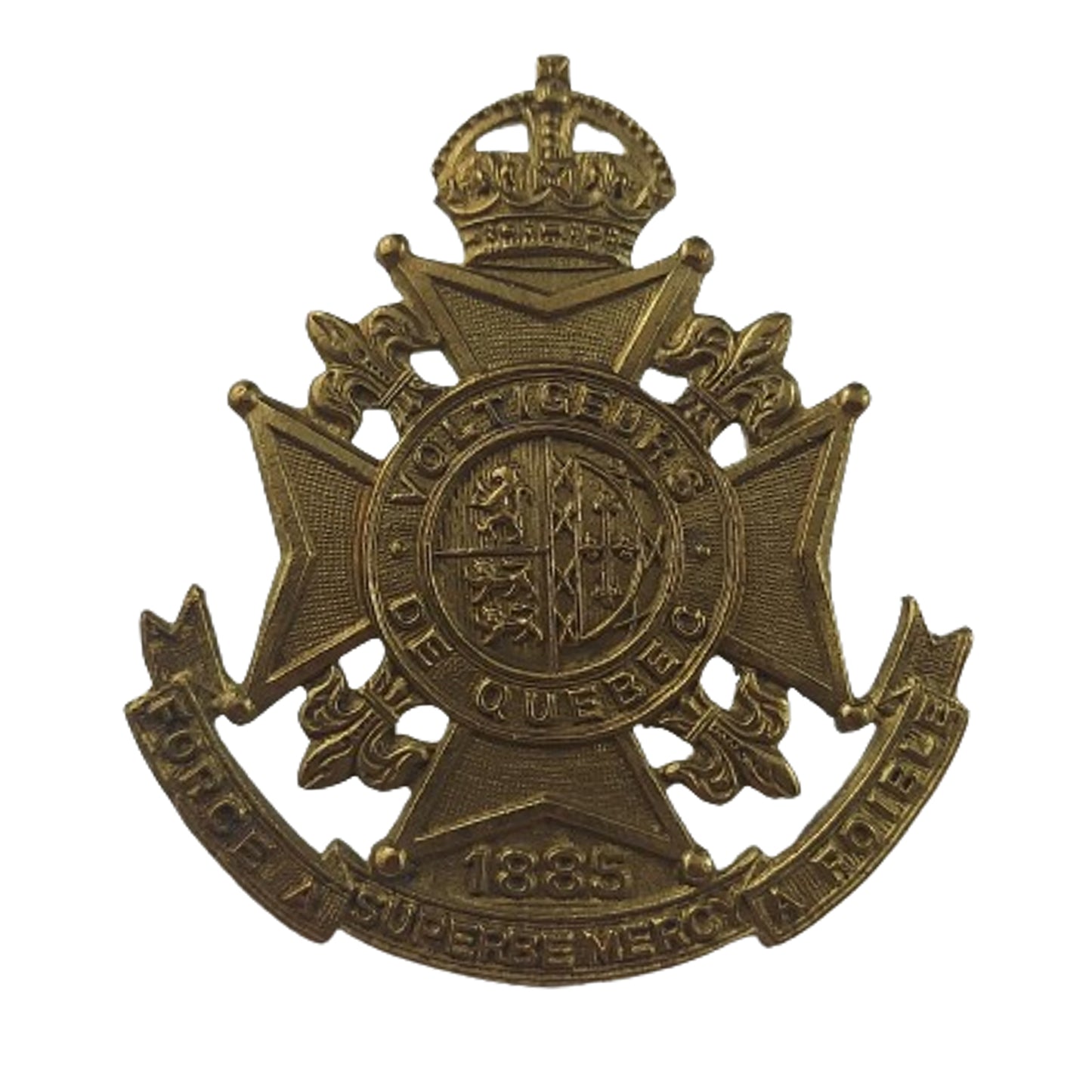 WW2 Canadian Voltiguers De Quebec Cap Badge