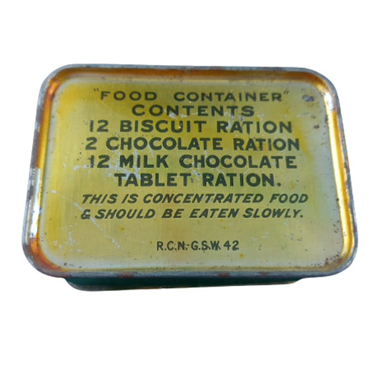 WW2 Canadian Ration Tin With Contents 1942