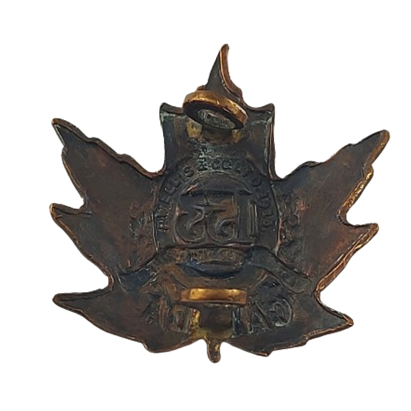 WW1 Canadian 153rd Battalion Collar Badge -Wellington County Ontario