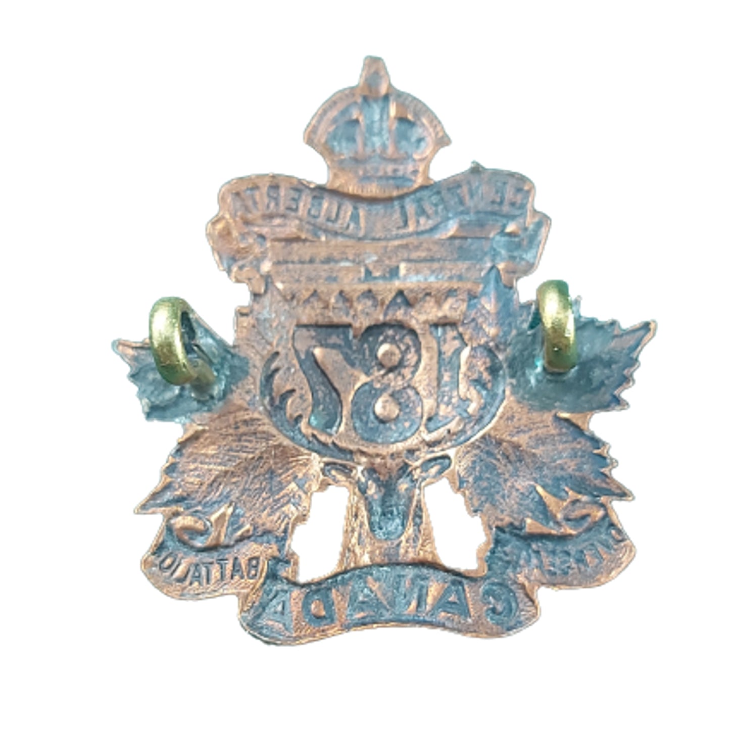 WW1 Canadian 187th Battalion Officer's Collar Badge - Central Alberta Battalion