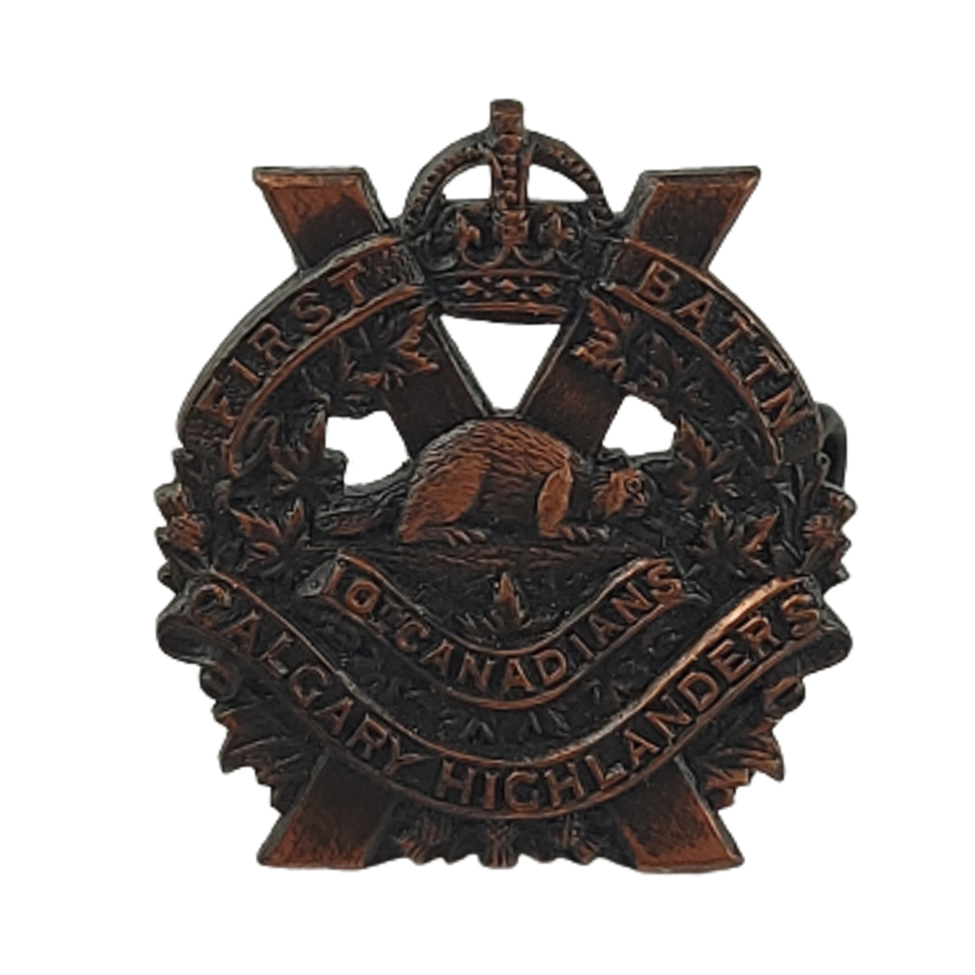 WW2 10th Canadians The Calgary Highlanders Collar Badge