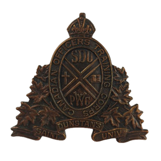 WW2 COTC Canadian Officers Training Corps St. Dunstans University Cap Badge