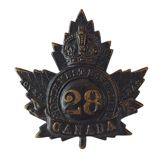 WW1 Canadian 28th Battalion Cap Badge -Northwest Battalion