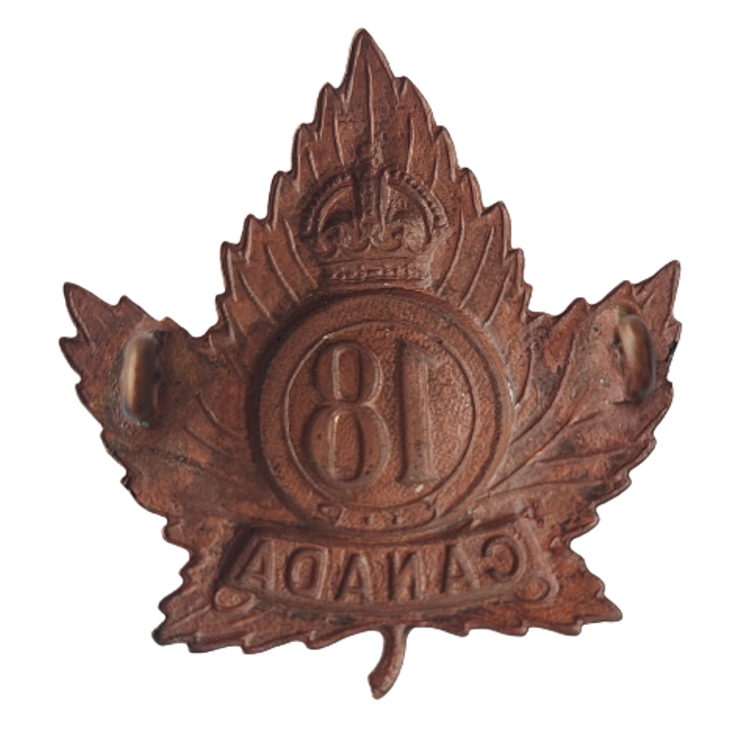 WW1 Canadian 18th Battalion Officer's Cap Badge -London Ontario