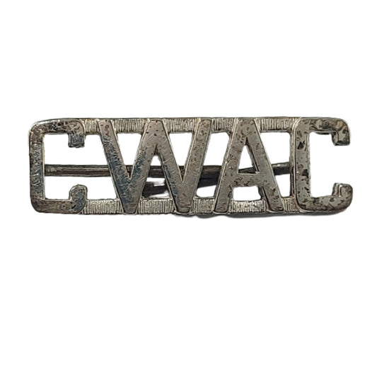 WW2 CWAC Canadian Women's Army Corps Officer's Shoulder Title Scully Ltd.
