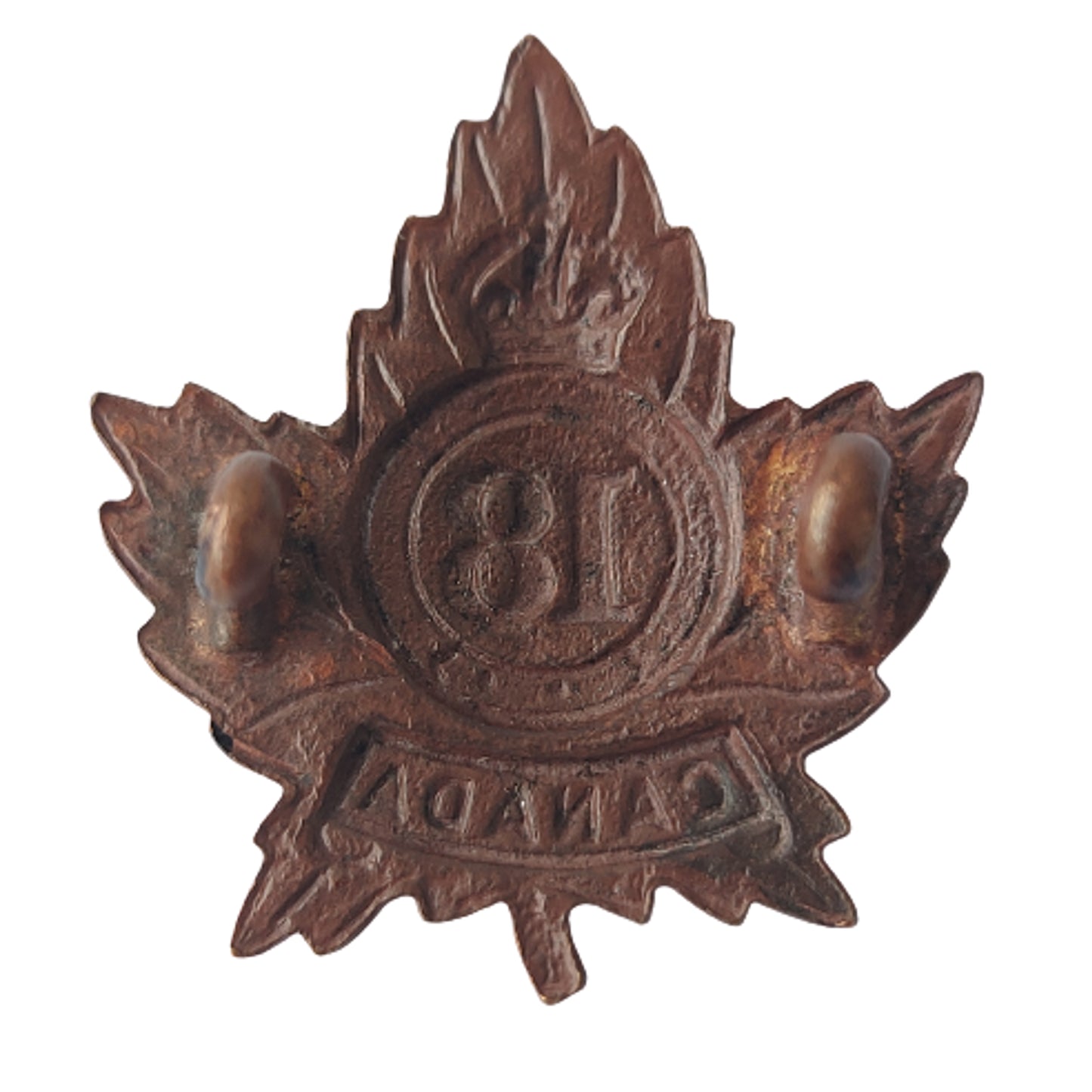 WW1 Canadian 18th Battalion Officer's Collar Badge -London Ontario