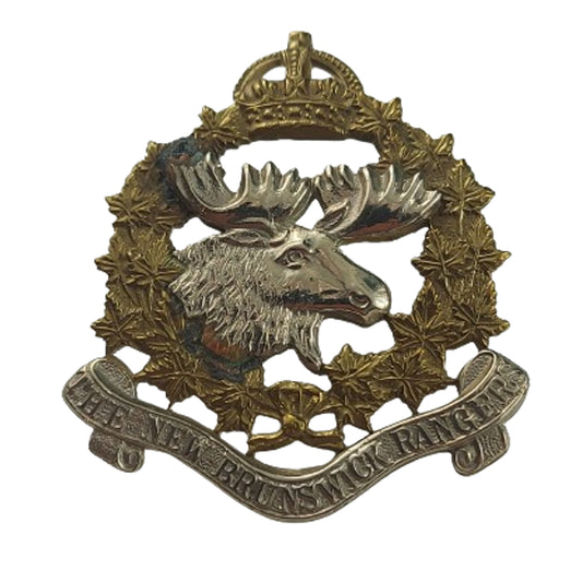 WW2 Canadian New Brunswick Rangers Cap Badge -Scully Montreal