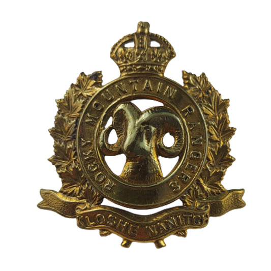 WW2 Canadian Rocky Mountain Rangers Cap Badge