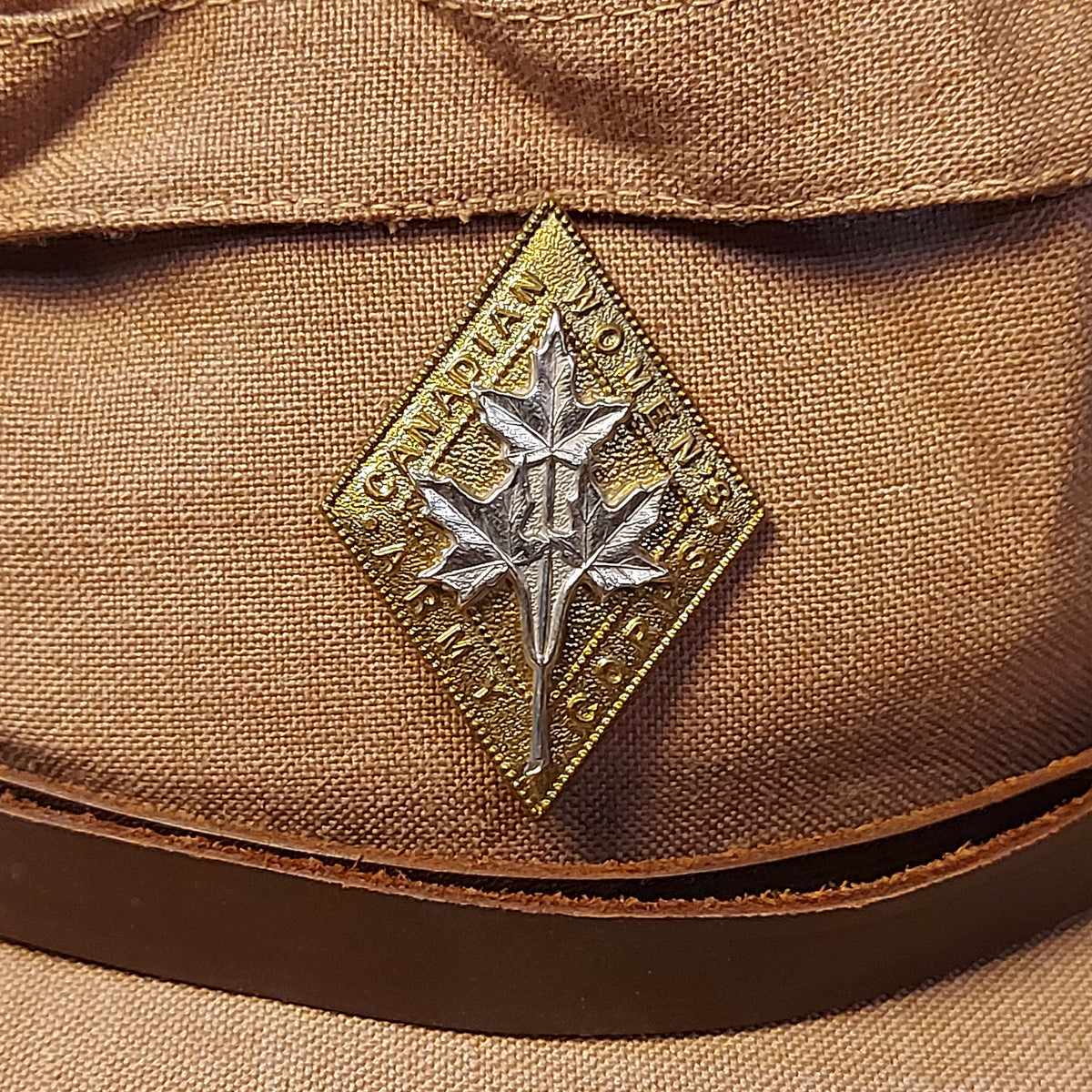 WW2 CWAC Canadian Women's Army Corps Summer Visor Cap With Badge ...