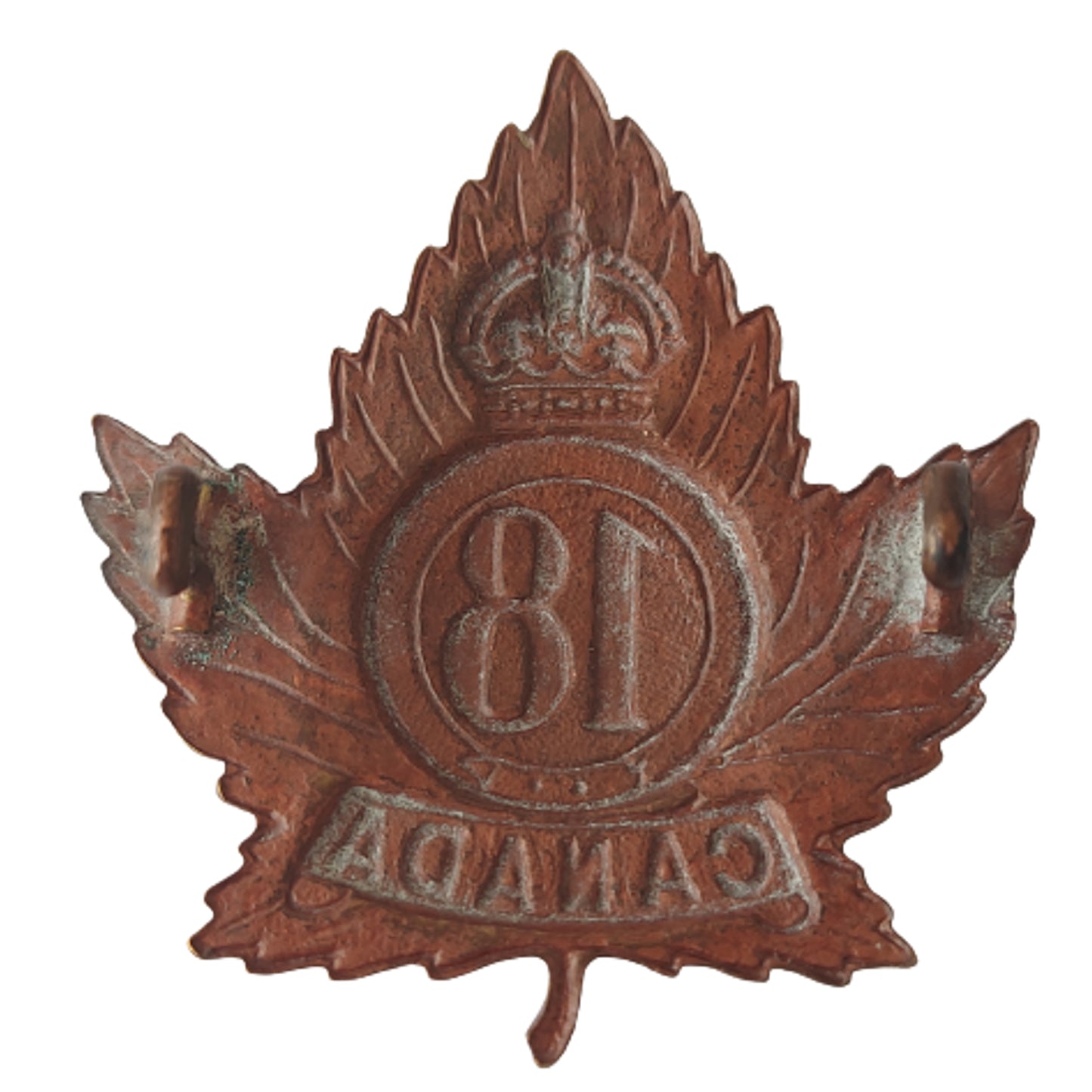 WW1 Canadian 18th Battalion Officer's Cap Badge -Toronto Ontario