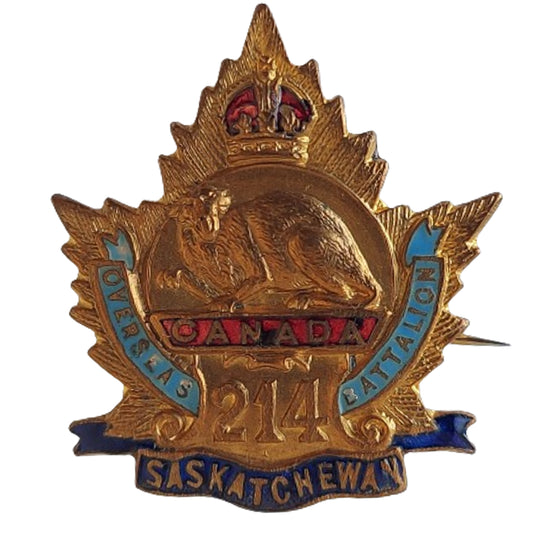 WW1 Canadian 214th Battalion Sweetheart Badge -Wadena Saskatchewan