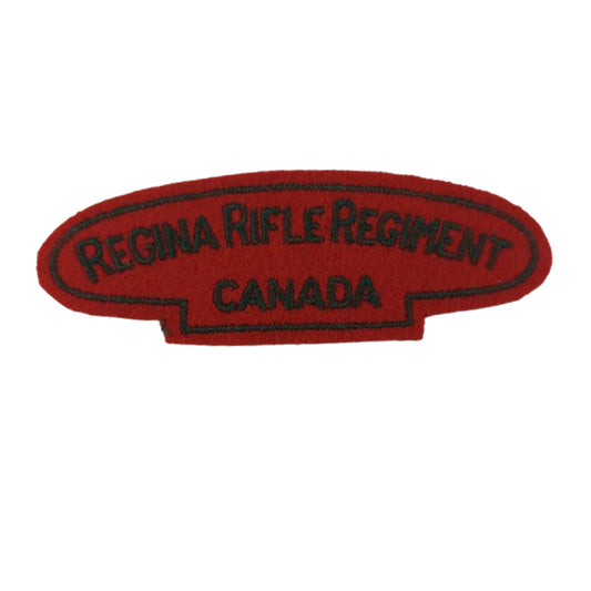 WW2 Canadian Regina Rifle Regiment Canada Cloth Shoulder Title