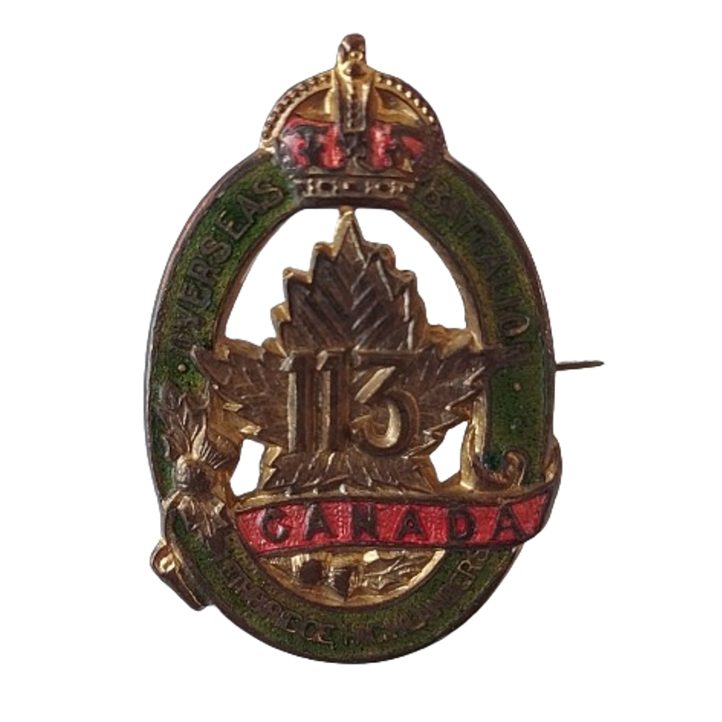 WW1 Canadian 113th Battalion Sweetheart Badge -Lethbridge Highlanders